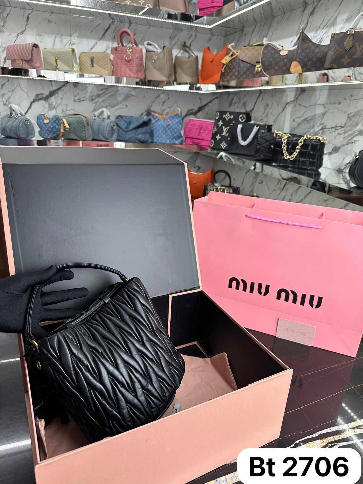 BOLSO MIU MIU SACO DE NAPA MATELASSE